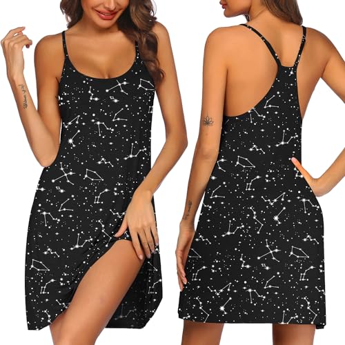 Image of Ekouaer Women's Racerback Sleeveless Nightgown