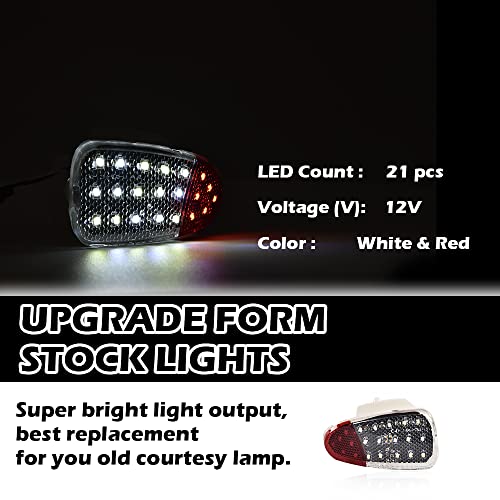 Lámpara LED de cortesía para panel interior de puerta compatible con Ford F150 y F250 1997-2003 miniatura 4