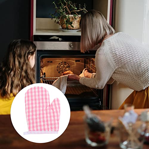 Mini Oven Mitts 2Pcs Children Microwave Gloves For Kids Play Kitchen Heat Resistant Cooking Mitts Anti Scald Baking Gloves For Boys Girls #TOP1