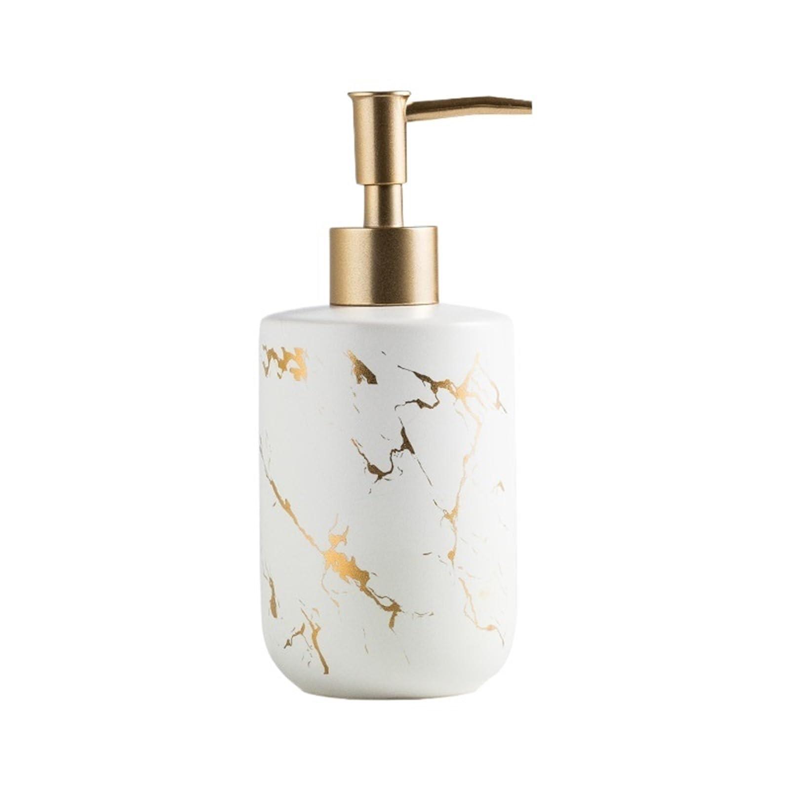 Soap Dispenser Simple Ceramic Soap Dispenser With Pump For Bathroom Lotion Dispensing Bottle(White)