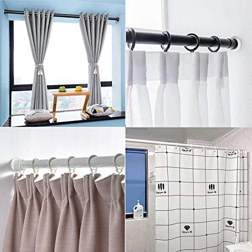 Room Divider Tension Curtain Rod For Windows 141 to 161 Inch Extra Long Tension Rods Outdoor Curtain Rod,Adjustable Spring Window Curtain Tension Rod Pressure Extendable Curtain Rod,White - Thumbnail 4