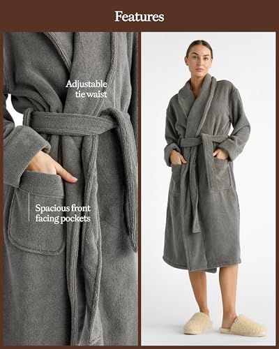 Cozy Earth Luxe Bath Robe - Luxury Robe for Women and Men, 60% Cotton & 40% Viscose from Bamboo4