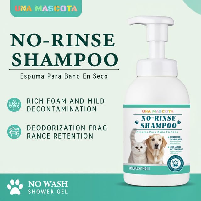 UNA MASCOTA Espuma para Baño En Seco para Perros Y Gatos 500 Ml - Imagen 4