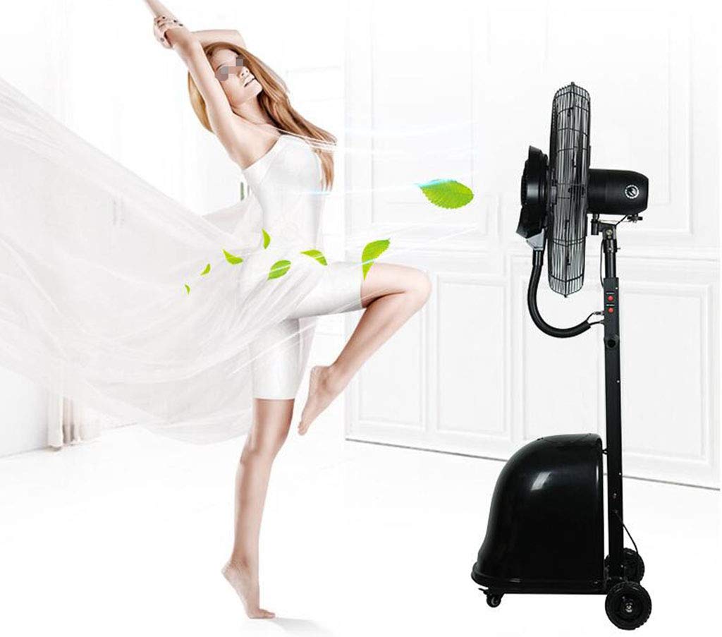 asdchZen High Velocity Cold Air Circulator Fan With Misting Spray, Quiet Tower Atomization, Commercial Vertical Oscillating Fan, 3 Speed, 75Cm,75cm