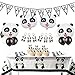 Panda Birthday Party Decorations Set Panda Pennant Garland Panda Portachiavi Mylar Palloncini per ragazze Festa di compleanno, Baby Shower