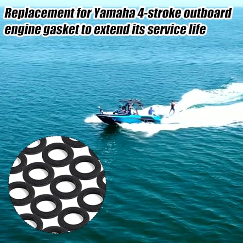 Image of 30pcs Lower Gear Case Oil Drain Gaskets Replacement for Yamaha 90430-08020-00 & 90430-08003-00, Hard Fiberboard Lower Unit Drain Plug Seal Washer Fits for Yamaha 4-Stroke Outboard Motors