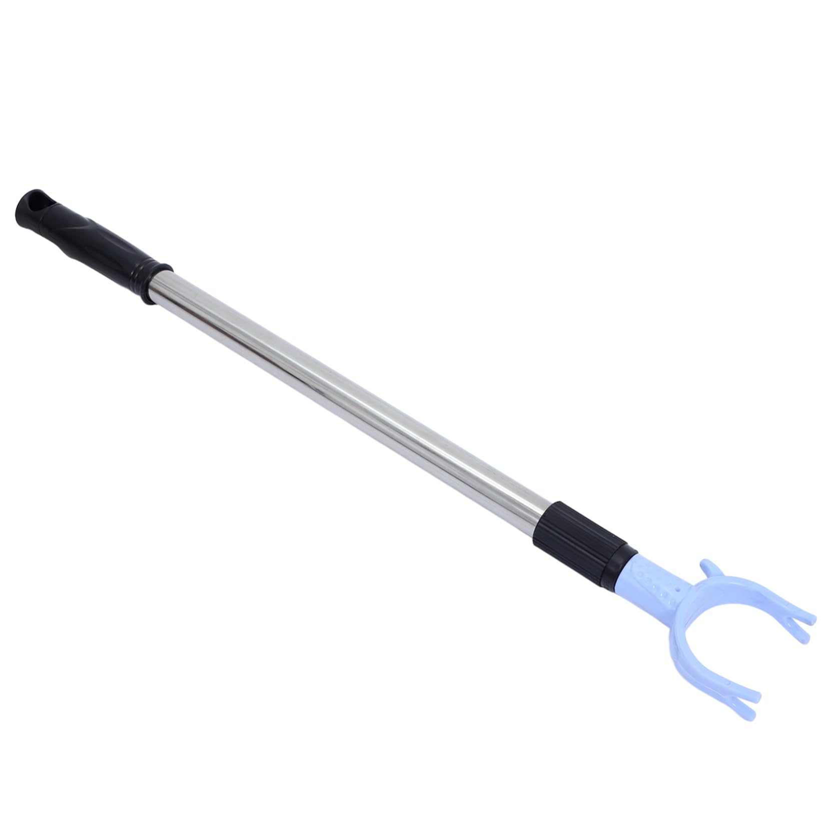 FONDOTIN Clothes Reach Pole with Hook Adjustable Telescoping Garment Hanger for Closet and Balcony Plastic Fork Space-Saving Clothes Drying Easy Installation