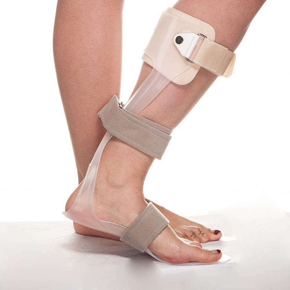 Ortesi da Piede - AFO Splint Ortopedico - Ginocchiera per Il Trattamento della fascite Plantare tendinite d'Achille e Piede cadente,Left,M
