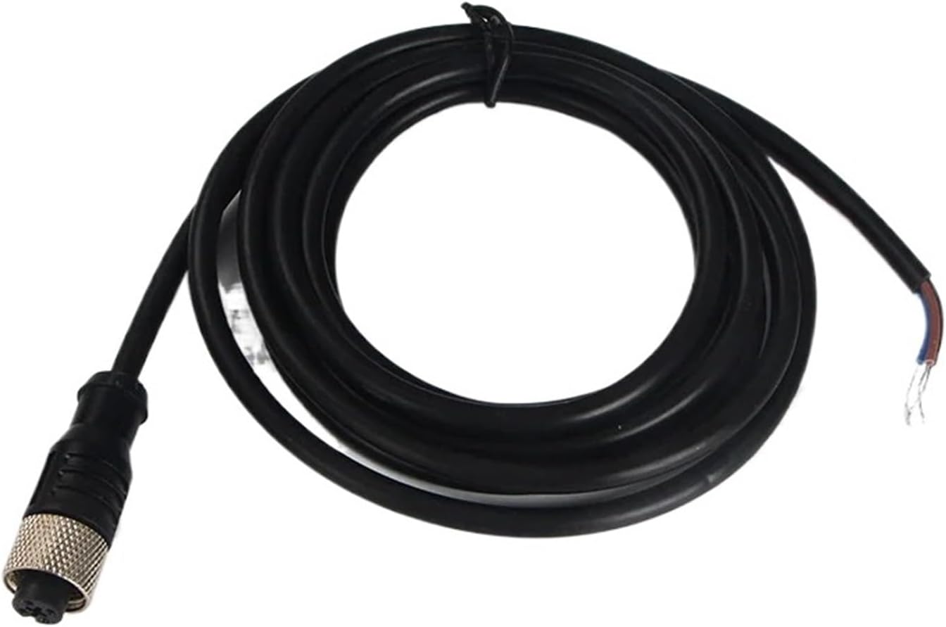 1 Pcs Inductive Proximity Switch Sensor NPN PNP M12 Connector 4-pin Plug-in Series Flush Non-Flush DC AC Sensing Distance 2mm 4mm(Connector Cablei-m12)