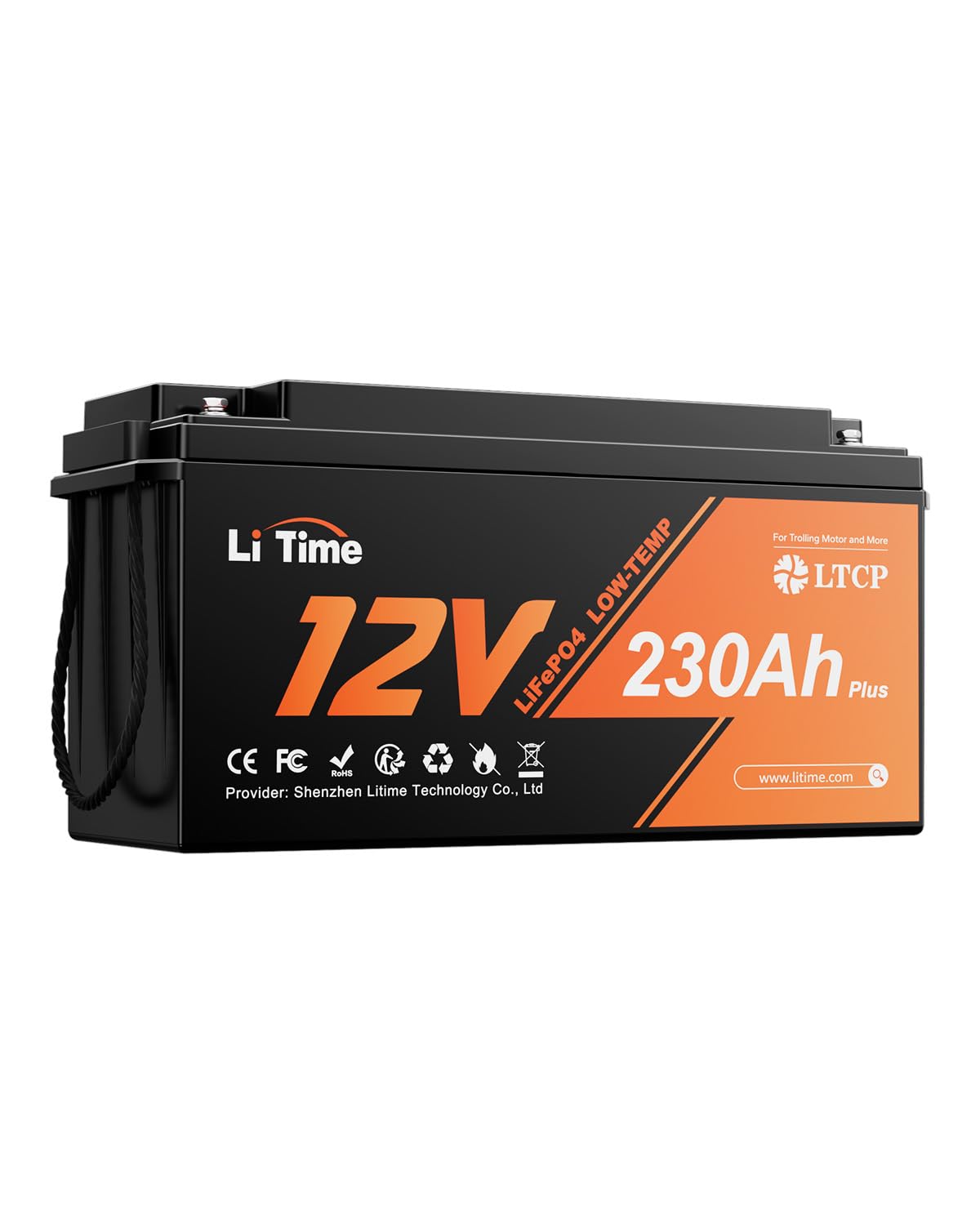 12V 230Ah LiFePO4 Battery, 4000+ Deep Cycles Lithium Rechargeable Battery, Backup Power for RV, Travel Trailer, Trolling Motor