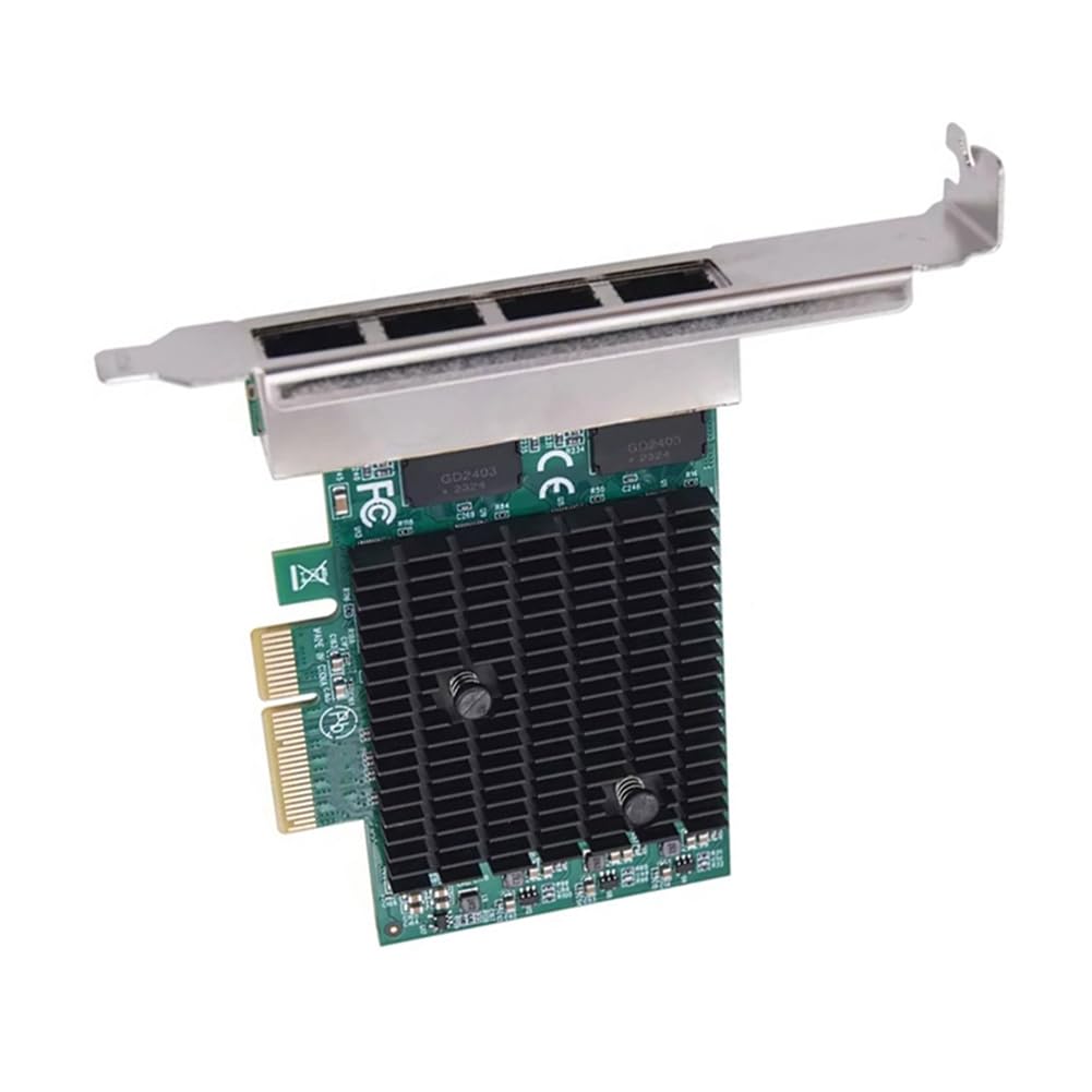 Adattatore Gigabit Ethernet 2.5G Scheda di Rete PCIE 4 Porte RJ45, PCI Express X4, Chip RTL8125BG per PC Desktop