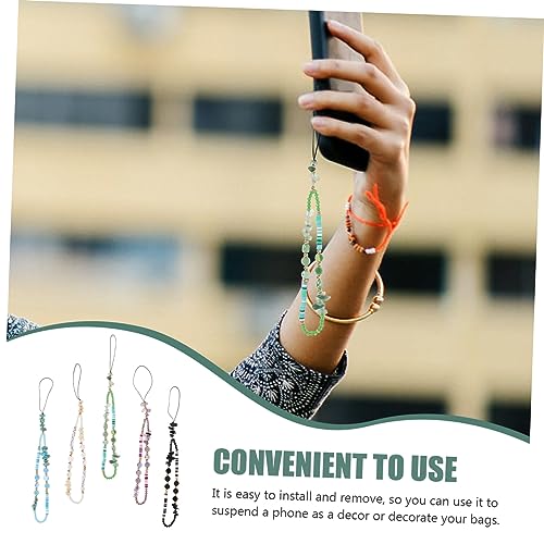 Lanière de téléphone SHINEOFI avec bracelet et breloques décoratives