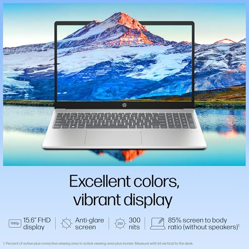 Image of HP 15, Intel Core Ultra 5 125H Laptop (16GB DDR5,512GB SSD) IPS, Anti-Glare, Micro-Edge, 15.6'' /39.6cm, FHD, Win11,M365 Basic(1yr),Office Home24,Silver,1.65kg, FHD Camera w /Shutter, FPR, hr1000TU