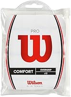Wilson Pro Overgrip Comfort 12-Pack White - Top Tennis Racquet Grips with Superior Adhesion & Sweat Absorption