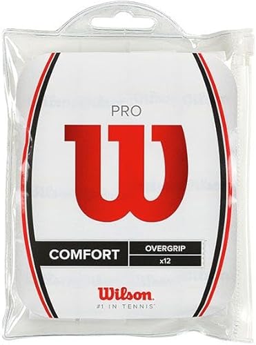 Wilson Pro Overgrip-Comfort - Paquete de 12, color blanco