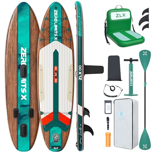 ZLX Inflatable Paddle Board with Seat, 10'6