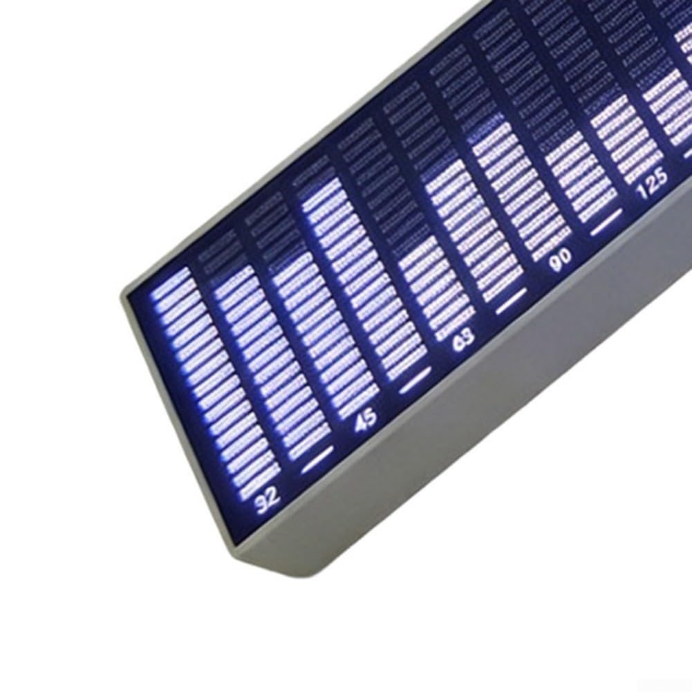 Audio LED per display, luce ritmica musicale attivata dalla voce con 6 modalità, barra reattiva al suono per decorazione della stanza dei giochi dell'auto, 25,5 cm bianco (involucro bianco)