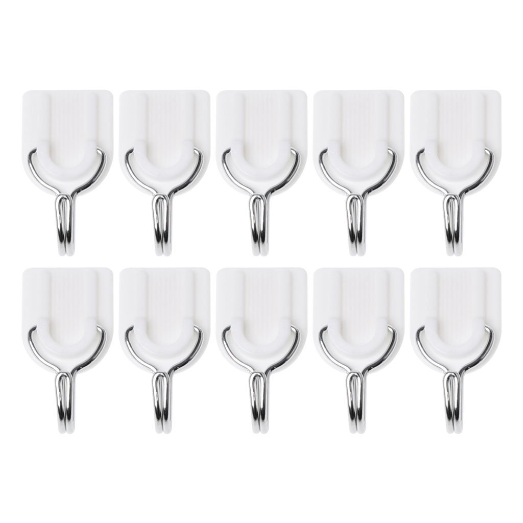 MM456 Hooks Durable Suction Hooks Heavy Duty Bathroom Shower Holders Plastic Suction Cup Hooks for Clothes Bags Caps Hangers 10 Pcs (4#)