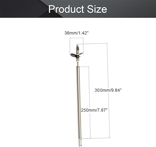 Miniatura 7 de Jutagoss 1 eje de accionamiento para hélice de eje de motor de 0.079in y junta universal para barco RC, longitud del eje de 11.811in, longitud de la