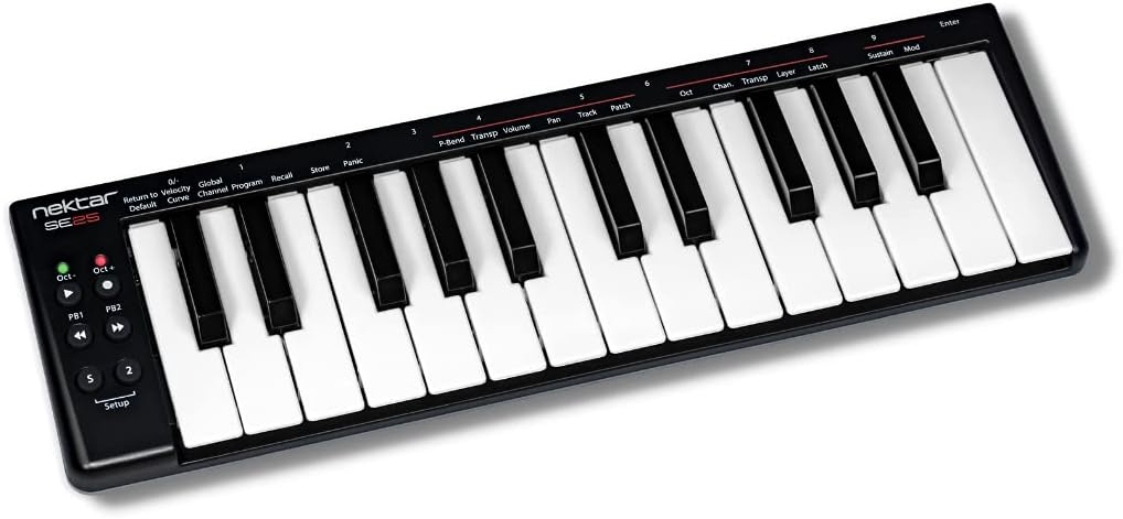 SE25 USB MIDI Keyboard Controller, Black, 25 Mini Keys