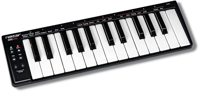 Nektar SE25 USB MIDI Keyboard Controller, Black, 25 Mini Keys