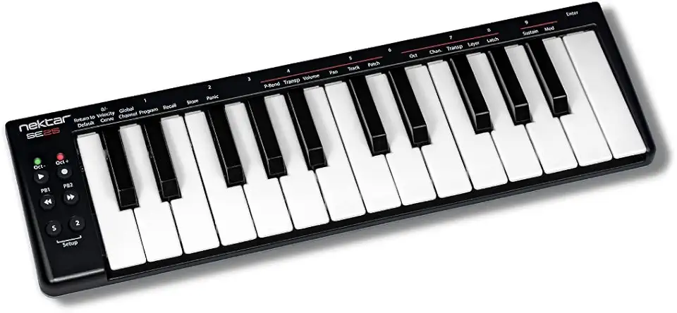 Teclado USB MIDI Nektar SE25 com integração Nektar DAW, preto