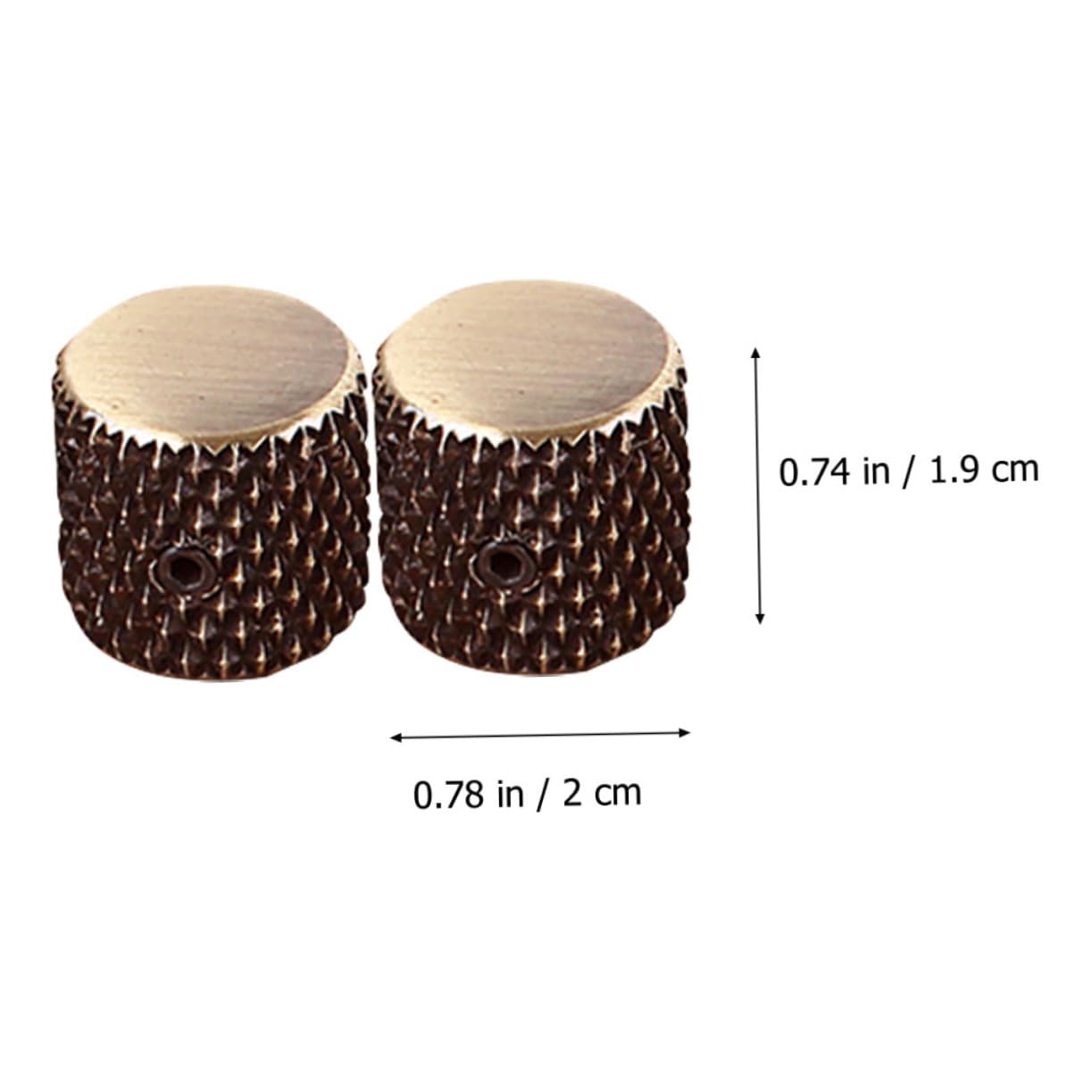 Anneome 4Pcs Metal Volume Control Knobs for Electric Guitar Bass Tone Knobs with Wrench Unique Flat Head Design Compatible with Electric