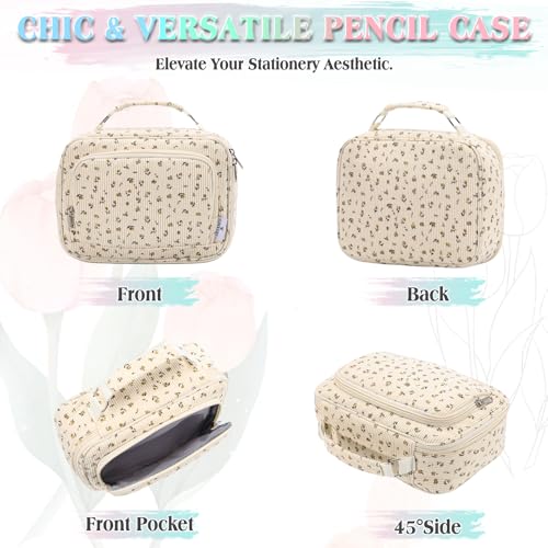Image of VX VONXURY Large Pencil Case, 54-Slot Colored Pen Pouch 2 Removable Sleeves