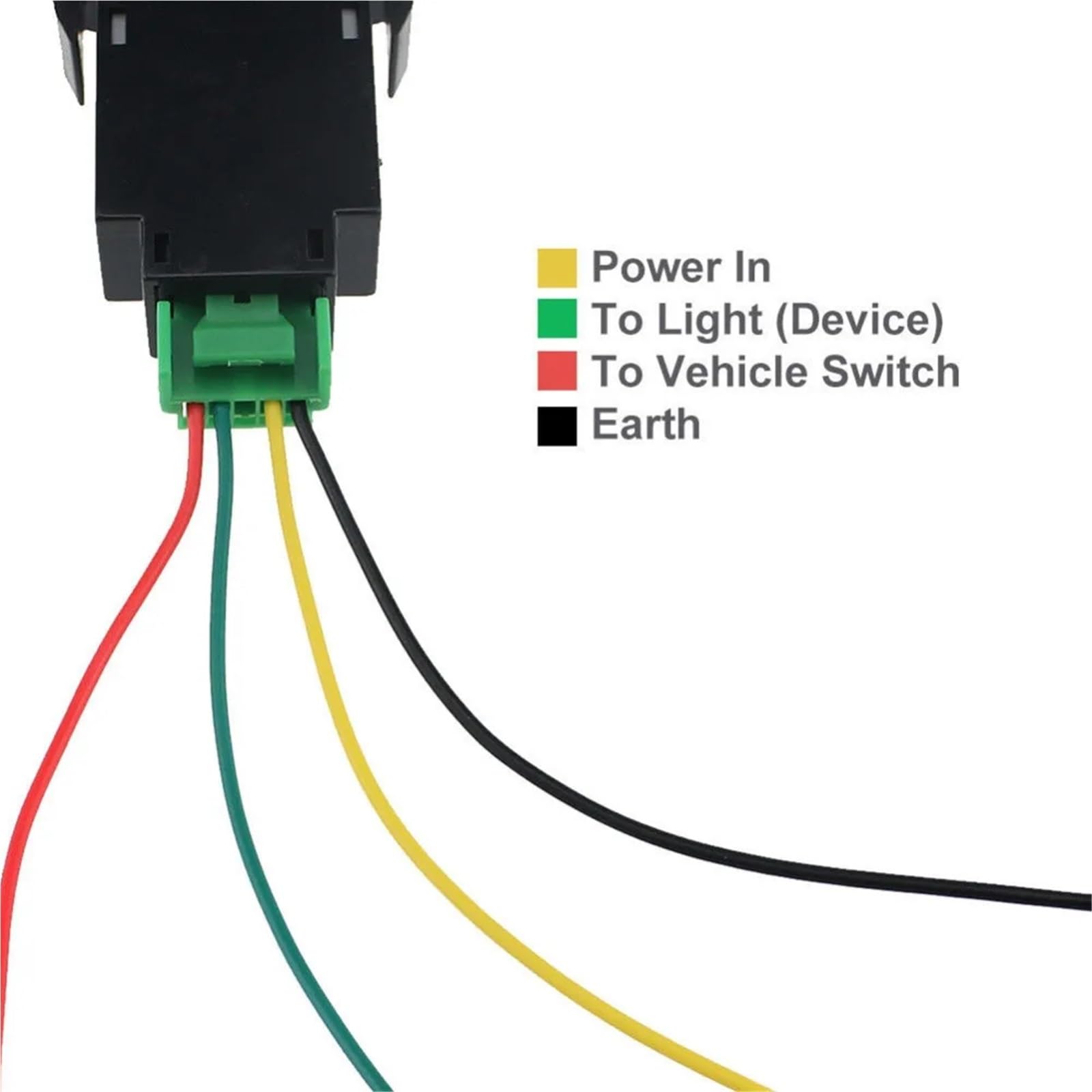 Pulsador Momentáneo‌ Interruptor pulsador de 12 V-24 V con símbolo cámara marcha atrás para coche