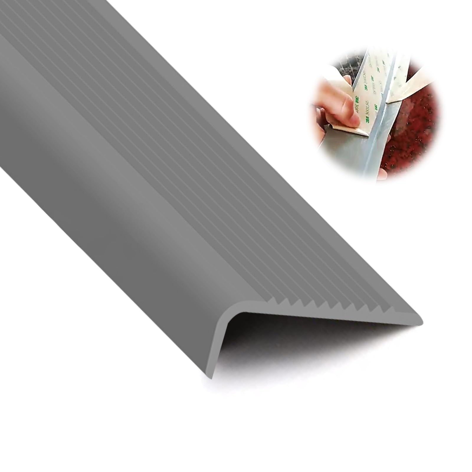 Profilo Per Scale In Pvc A Forma Di L Angolo Protettivo Rigido In PVC Autoadesivo Riparo Dei Profili Angolari E Bordi Listello Di Protezione In Plastica Flessibile Facile Da Installare ( Color : Gray