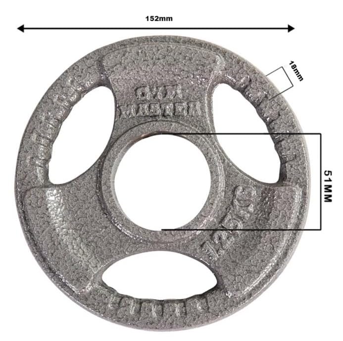 GYM MASTER Tri Grip 2" Olympic Weight Plates in Cast Iron - Image 4