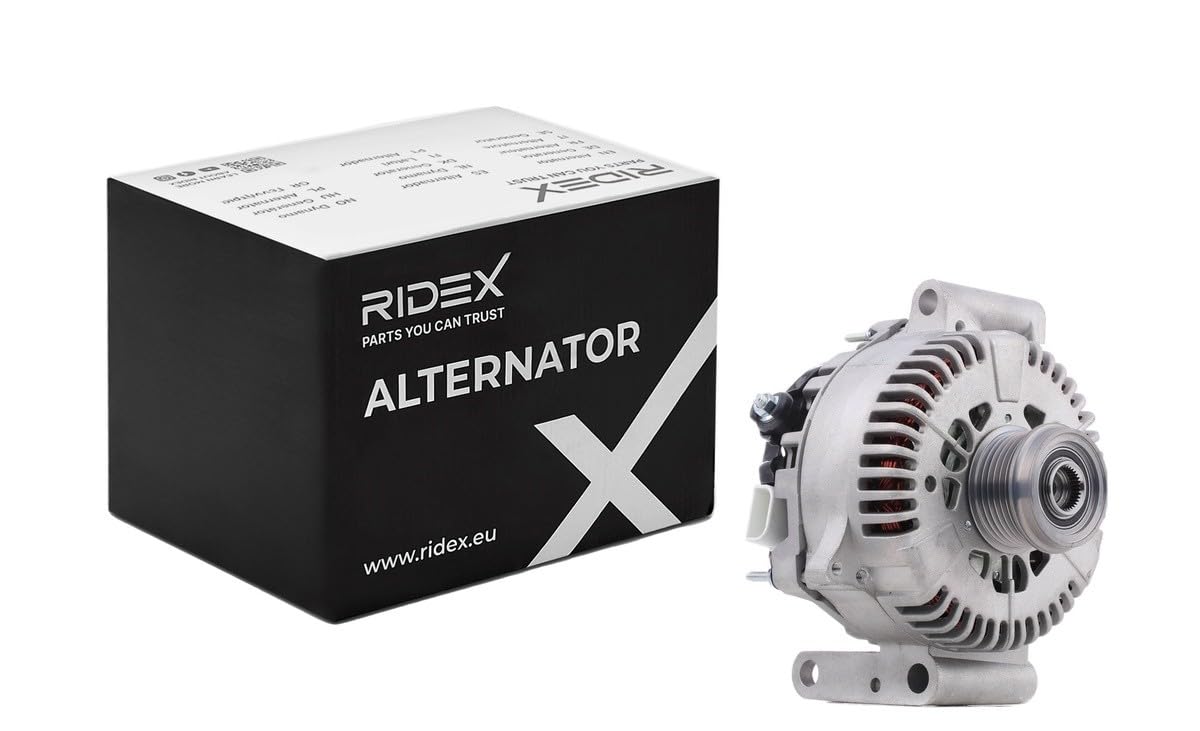 RIDEX 4G1238 Lichtmaschine 130A Generator LiMa 12V Alternator mit Freilaufriemenscheibe Kompatibel mit FORD MAVERICK 6L8T10300CB L3H518300A 6L8T10300MA