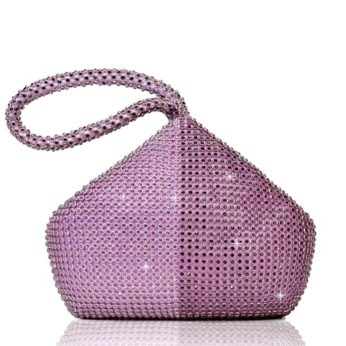 Image of BABEYOND Women's Rhinestone Clutch Evening Bags Sparkly Glitter Triangle Purse for 1920s Party Prom Wedding