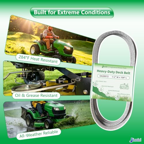 Image of GX20072 1 /2 inchx104 inch Heavy-Duty Mower Deck Belt Fits John Deere 42 inch Blade Belt