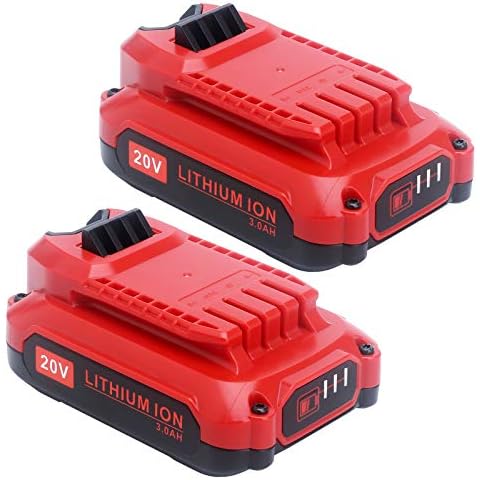 ELEFLY 2 Pack 20V 3.0Ah Lithium Battery Compatible with Craftsman 20V Battery CMCB201 CMCB202-2 CMCB204-2, Compatible with Craftsman V20 Series 20V Max Cordless Power Tools Cover