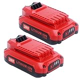 Elefly 2 Pack 20V 3.0Ah Lithium Battery Replacement for Craftsman 20V Battery CMCB201 CMCB202...