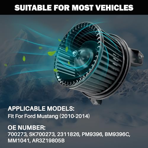 Image of 700273 AC Heater Blower Motor Fan Assembly Fit for Ford Mustang 2010 2011 2012 2013 2014 AR3Z19805B