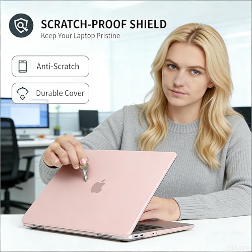 Image of Saco MacBook Neo Case 13 inch 2026 (A18 Pro, Model A3404), 1:1 Precision Fit | Official Blush Clear | Matte Hard Shell Cover, Scratch & Fingerprint Resistant for New MacBook Neo 13 inch Case