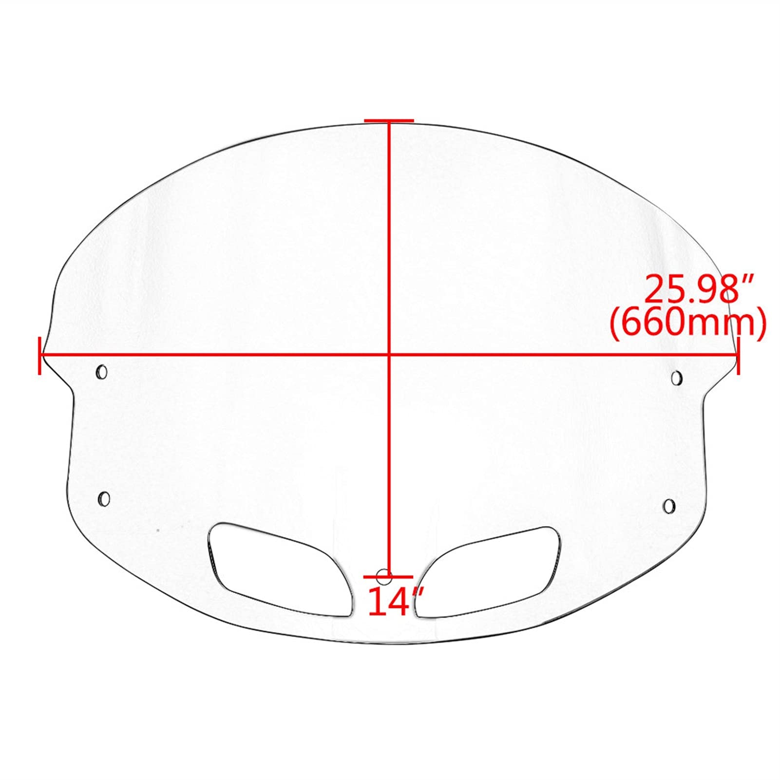 14" Motocyklowa przydymiona szyba przednia Roadmaster 2015-2019