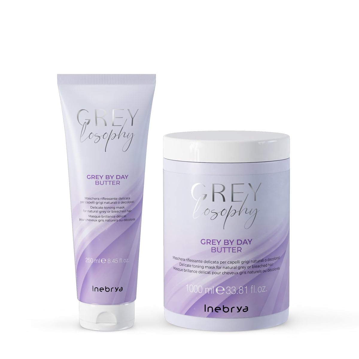Inebrya Greylosophy Gentle Reflex Mask for Natural Grey or Blonde Platinum Blonde, 250 ml