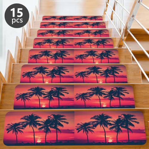 Peldaños antideslizantes de madera Mexpekil 15 alfombras 76x20cm 3