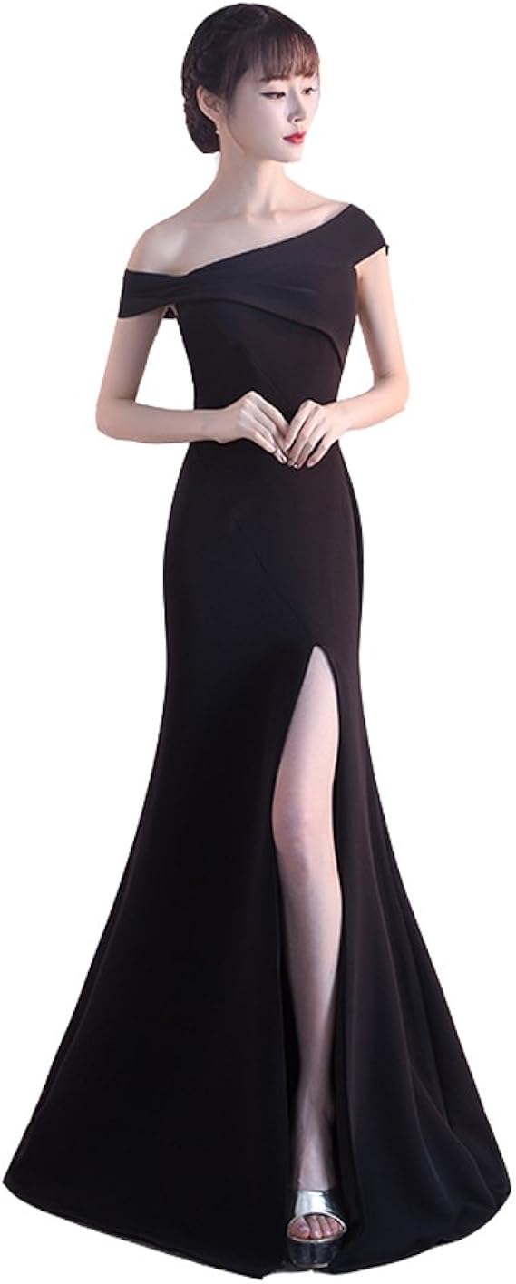 Amazon パーティードレス お呼ばれ ドレス 二次会 フォーマル ワンピース マーメイド ロング丈 大人 Aライン オフショルダー 結婚式 大人 謝恩会 披露宴 マーメイドライン ロングドレス キャバクラドレス ブラック Xxl イブニングドレス 通販