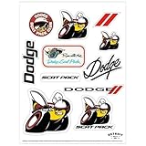 Detroit Shirt Company Dodge Scat Pack 11-Decal Sticker Sheet | Run with The Scat Pack, Angry Bee, Scat Pack Club & Dodge Decals | 6'x8' Indoor/Outdoor Peel-Off Stickers