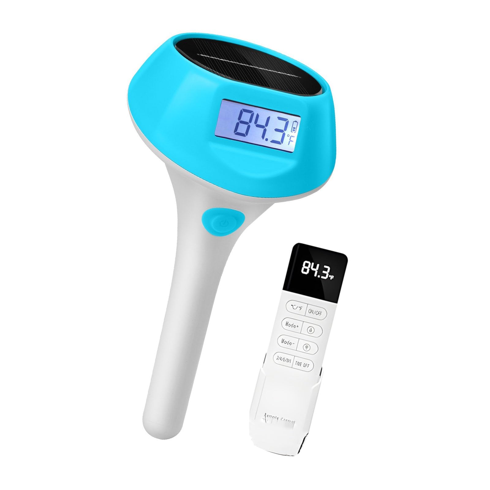 Termómetro solar para piscina, color azul, IP68 impermeable, C