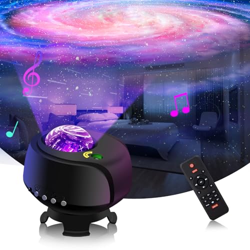FLITI Der größte Abdeckungsbereich Sternenhimmel Projektor,Led Galaxy Projector,mit Wechselnden Nebel- und Galaxienformen Nachtlicht Sternenhimmel
