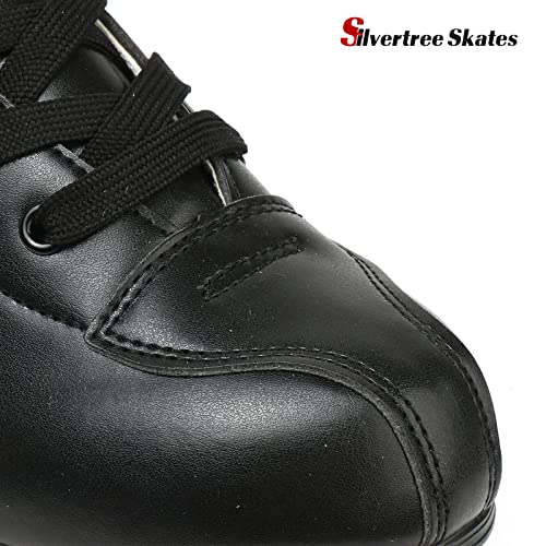 Silvertree PU Leather Quad Roller Skates