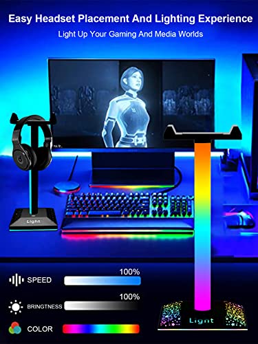 Kantutoe Rgb Gaming Headphone Stand Light With Usb Port Rgb Gaming Stand Light For Desktop Pc Gaming Headset Accessories, Best Gift For Husband, Kids, Boyfriend #TOP3