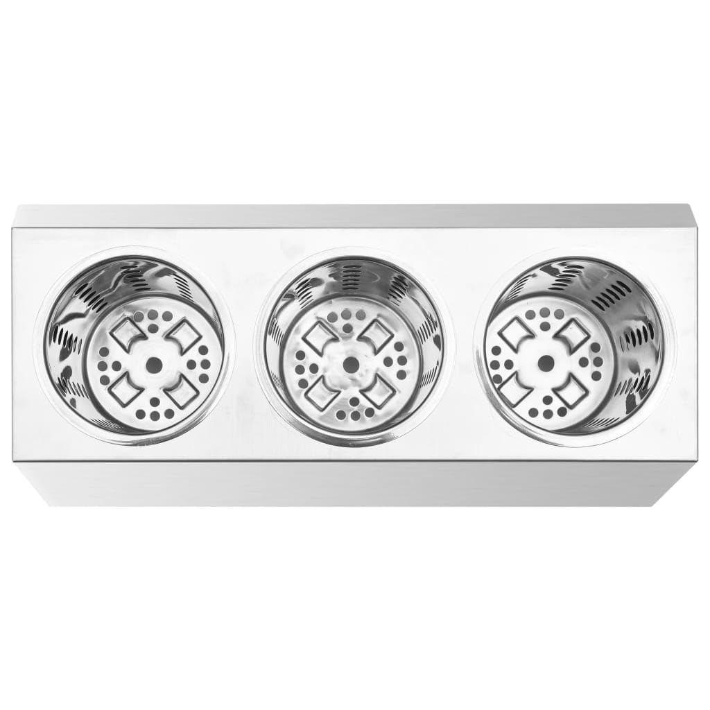 Generisch Besteckbehälter 3 Fächer Rechteckig Edelstahl,Heim & Garten,Küche & Esszimmer,Küchenhelfer & -utensilien,Küchenorganizer,Besteckkästen-51226