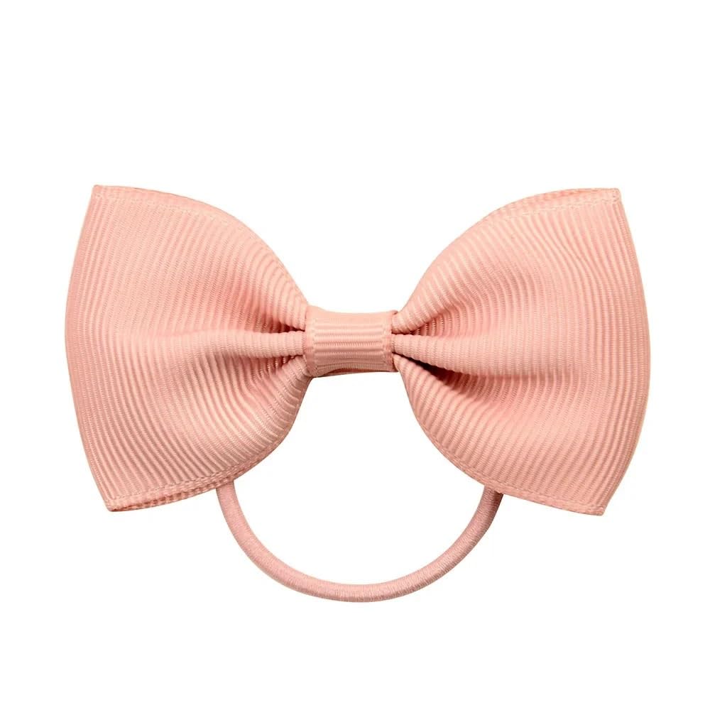 LATEAU Ribbon Bows 2.75 Inch Small Ribbon Bows With Elastic Hair Bands For Girls Bowknot Ropes Ties(19)
