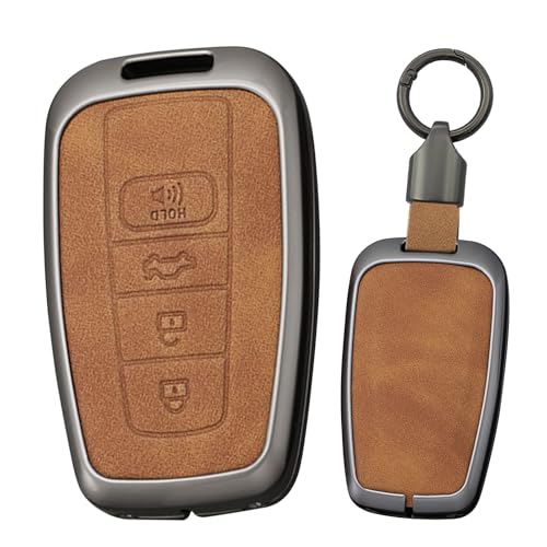 Coque de clé alliage zinc CHR Prius Yaris Corolla étui porte-clé marron